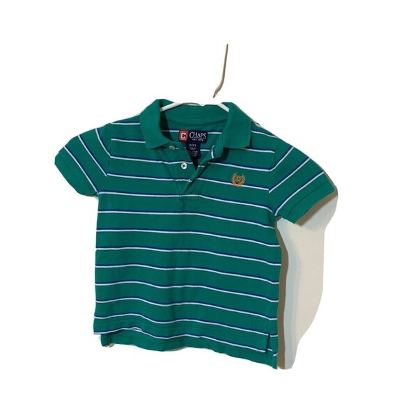 Boys CHAPS Brown Blue & White Striped 2/2T Polo Shirt, - Picture 1 of 5